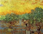 文森特 威廉 梵高 : 橄榄园和摘橄榄的人们